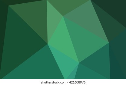 Green polygonal illustration, which consist of triangles. Geometric background in Origami style with gradient. Triangular design for your business.