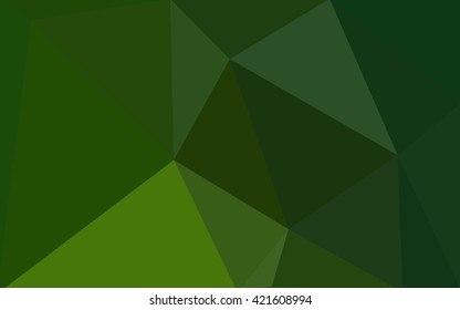 Green polygonal illustration, which consist of triangles. Geometric background in Origami style with gradient. Triangular design for your business.