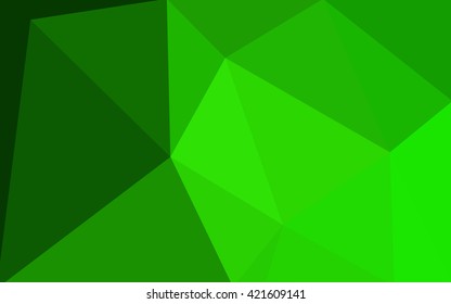 Green polygonal illustration, which consist of triangles. Geometric background in Origami style with gradient. Triangular design for your business.