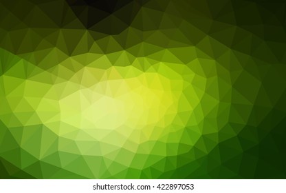 Green polygonal illustration, which consist of triangles. Geometric background in Origami style with gradient. Triangular design for your business.