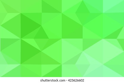 Green polygonal illustration, which consist of triangles. Geometric background in Origami style with gradient. Triangular design for your business.