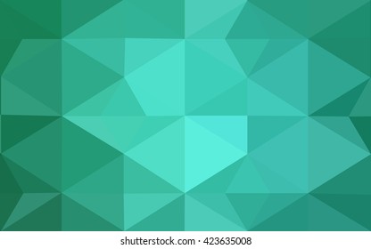 Green polygonal illustration, which consist of triangles. Geometric background in Origami style with gradient. Triangular design for your business.