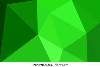 Green polygonal illustration, which consist of triangles. Geometric background in Origami style with gradient. Triangular design for your business.