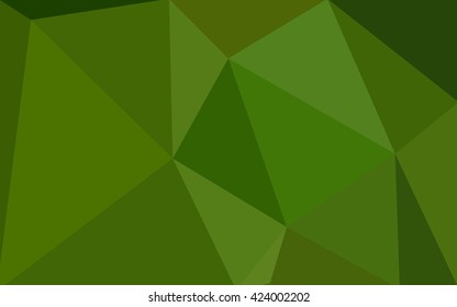 Green polygonal illustration, which consist of triangles. Geometric background in Origami style with gradient. Triangular design for your business.