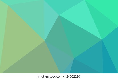 Green polygonal illustration, which consist of triangles. Geometric background in Origami style with gradient. Triangular design for your business.