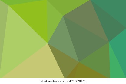 Green polygonal illustration, which consist of triangles. Geometric background in Origami style with gradient. Triangular design for your business.