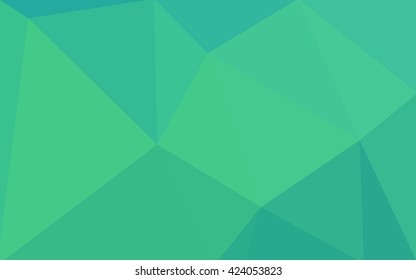 Green polygonal illustration, which consist of triangles. Geometric background in Origami style with gradient. Triangular design for your business.