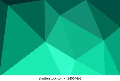 Green polygonal illustration, which consist of triangles. Geometric background in Origami style with gradient. Triangular design for your business.