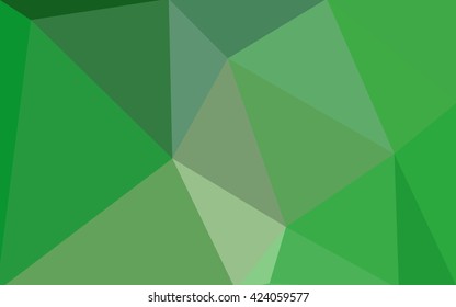 Green polygonal illustration, which consist of triangles. Geometric background in Origami style with gradient. Triangular design for your business.
