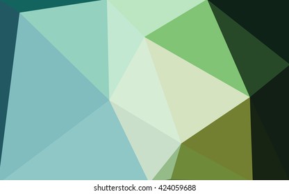 Green polygonal illustration, which consist of triangles. Geometric background in Origami style with gradient. Triangular design for your business.