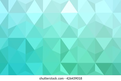 Green polygonal illustration, which consist of triangles. Geometric background in Origami style with gradient. Triangular design for your business.