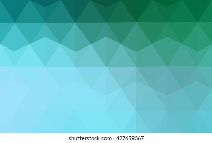 Green polygonal illustration, which consist of triangles. Geometric background in Origami style with gradient. Triangular design for your business.