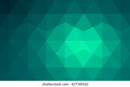 Green polygonal illustration, which consist of triangles. Geometric background in Origami style with gradient. Triangular design for your business.