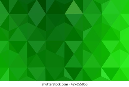Green polygonal illustration, which consist of triangles. Geometric background in Origami style with gradient. Triangular design for your business.