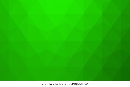 Green polygonal illustration, which consist of triangles. Geometric background in Origami style with gradient. Triangular design for your business.