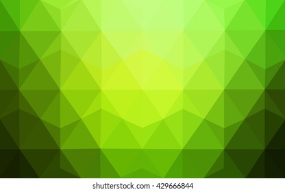 Green polygonal illustration, which consist of triangles. Geometric background in Origami style with gradient. Triangular design for your business.