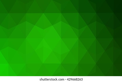 Green polygonal illustration, which consist of triangles. Geometric background in Origami style with gradient. Triangular design for your business.