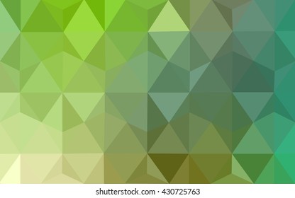 Green polygonal illustration, which consist of triangles. Geometric background in Origami style with gradient. Triangular design for your business.