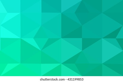 Green polygonal illustration, which consist of triangles. Geometric background in Origami style with gradient. Triangular design for your business.