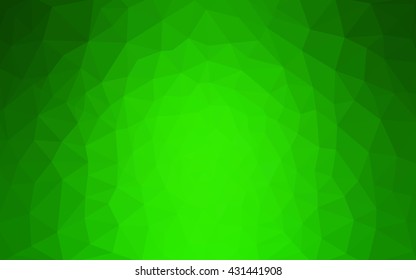 Green polygonal illustration, which consist of triangles. Geometric background in Origami style with gradient. Triangular design for your business.