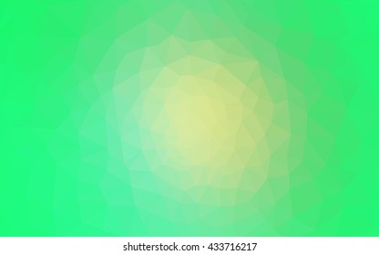 Green polygonal illustration, which consist of triangles. Geometric background in Origami style with gradient. Triangular design for your business.