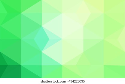 Green polygonal illustration, which consist of triangles. Geometric background in Origami style with gradient. Triangular design for your business.