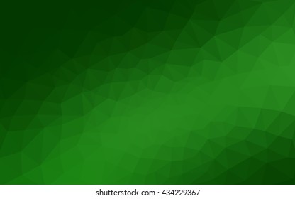 Green polygonal illustration, which consist of triangles. Geometric background in Origami style with gradient. Triangular design for your business.