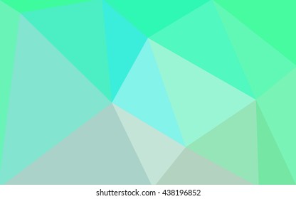 Green polygonal illustration, which consist of triangles. Geometric background in Origami style with gradient. Triangular design for your business.