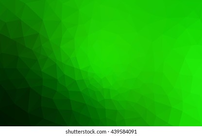 Green polygonal illustration, which consist of triangles. Geometric background in Origami style with gradient. Triangular design for your business.