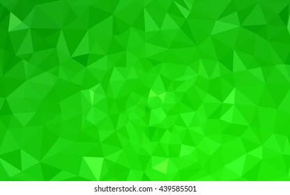 Green polygonal illustration, which consist of triangles. Geometric background in Origami style with gradient. Triangular design for your business.