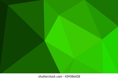Green polygonal illustration, which consist of triangles. Geometric background in Origami style with gradient. Triangular design for your business.