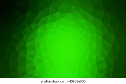 Green polygonal illustration, which consist of triangles. Geometric background in Origami style with gradient. Triangular design for your business.