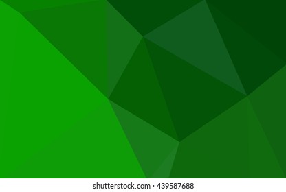 Green polygonal illustration, which consist of triangles. Geometric background in Origami style with gradient. Triangular design for your business.