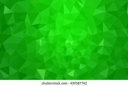 Green polygonal illustration, which consist of triangles. Geometric background in Origami style with gradient. Triangular design for your business.