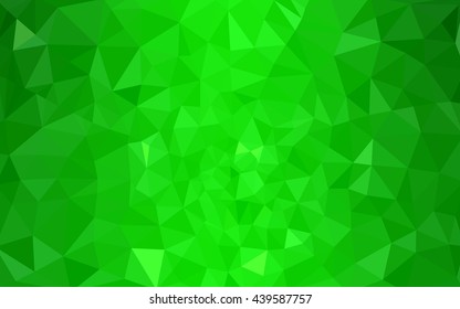 Green polygonal illustration, which consist of triangles. Geometric background in Origami style with gradient. Triangular design for your business.