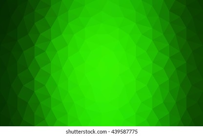 Green polygonal illustration, which consist of triangles. Geometric background in Origami style with gradient. Triangular design for your business.