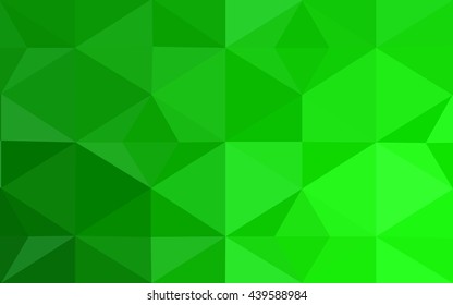 Green polygonal illustration, which consist of triangles. Geometric background in Origami style with gradient. Triangular design for your business.