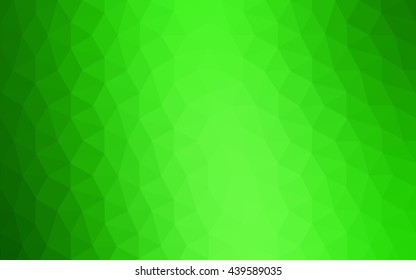 Green polygonal illustration, which consist of triangles. Geometric background in Origami style with gradient. Triangular design for your business.