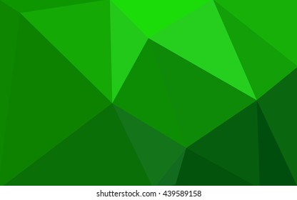 Green polygonal illustration, which consist of triangles. Geometric background in Origami style with gradient. Triangular design for your business.