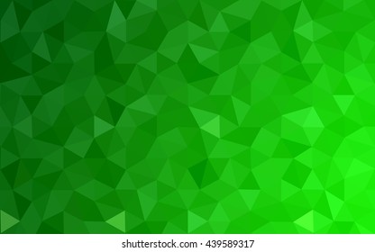 Green polygonal illustration, which consist of triangles. Geometric background in Origami style with gradient. Triangular design for your business.
