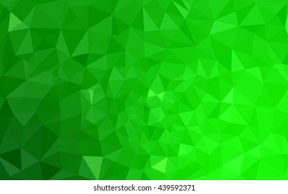 Green polygonal illustration, which consist of triangles. Geometric background in Origami style with gradient. Triangular design for your business.