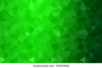 Green polygonal illustration, which consist of triangles. Geometric background in Origami style with gradient. Triangular design for your business.