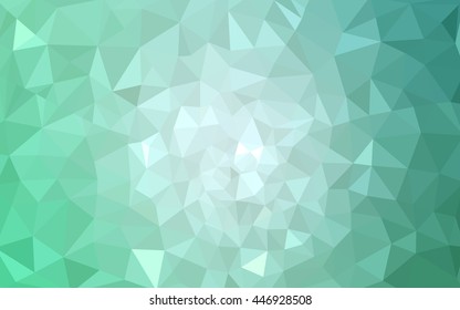 Green polygonal illustration, which consist of triangles. Geometric background in Origami style with gradient. Triangular design for your business.