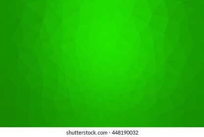 Green polygonal illustration, which consist of triangles. Geometric background in Origami style with gradient. Triangular design for your business.