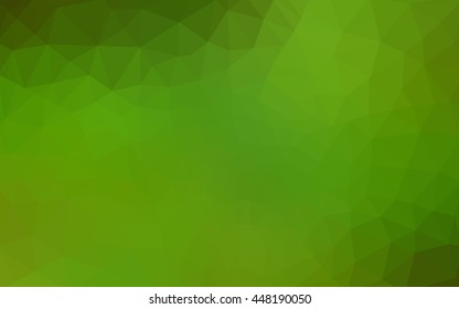 Green polygonal illustration, which consist of triangles. Geometric background in Origami style with gradient. Triangular design for your business.