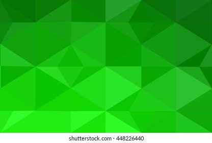 Green polygonal illustration, which consist of triangles. Geometric background in Origami style with gradient. Triangular design for your business.
