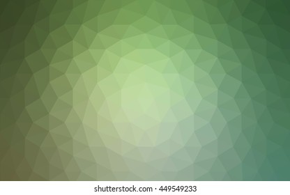 Green polygonal illustration, which consist of triangles. Geometric background in Origami style with gradient. Triangular design for your business.