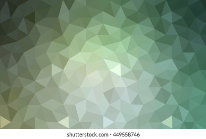 Green polygonal illustration, which consist of triangles. Geometric background in Origami style with gradient. Triangular design for your business.