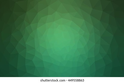 Green polygonal illustration, which consist of triangles. Geometric background in Origami style with gradient. Triangular design for your business.