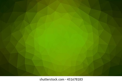 Green polygonal illustration, which consist of triangles. Geometric background in Origami style with gradient. Triangular design for your business.